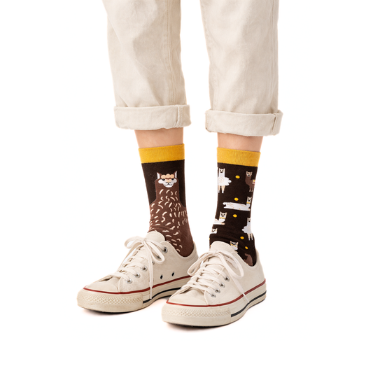 Happy Alpaca Odd Pair Socks
