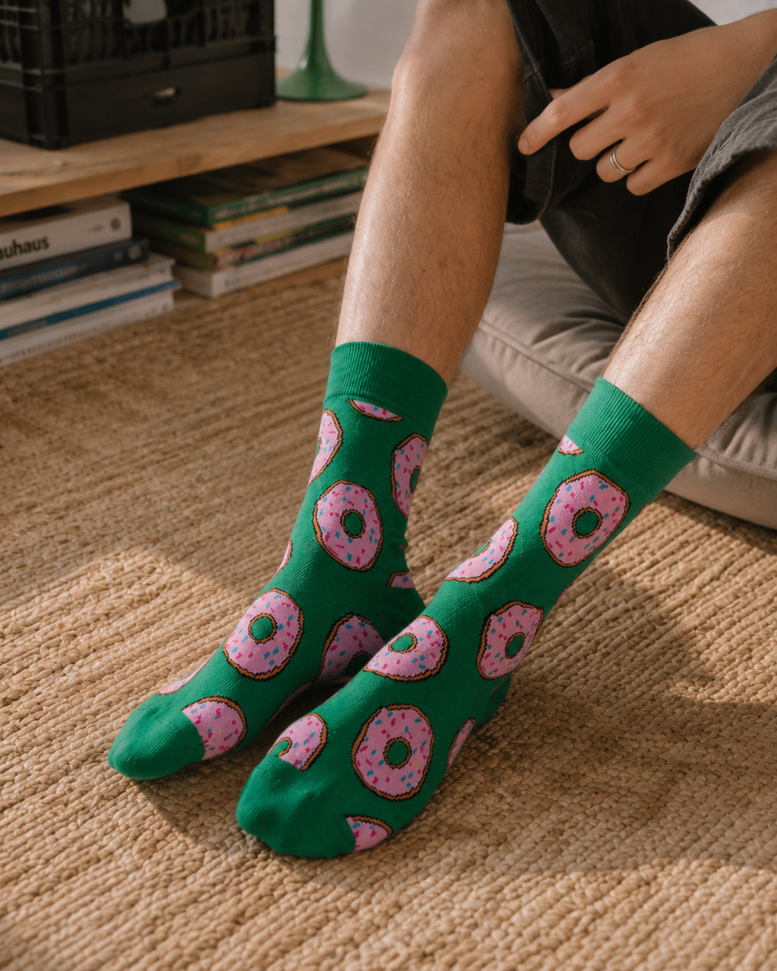 Green Donuts Socks