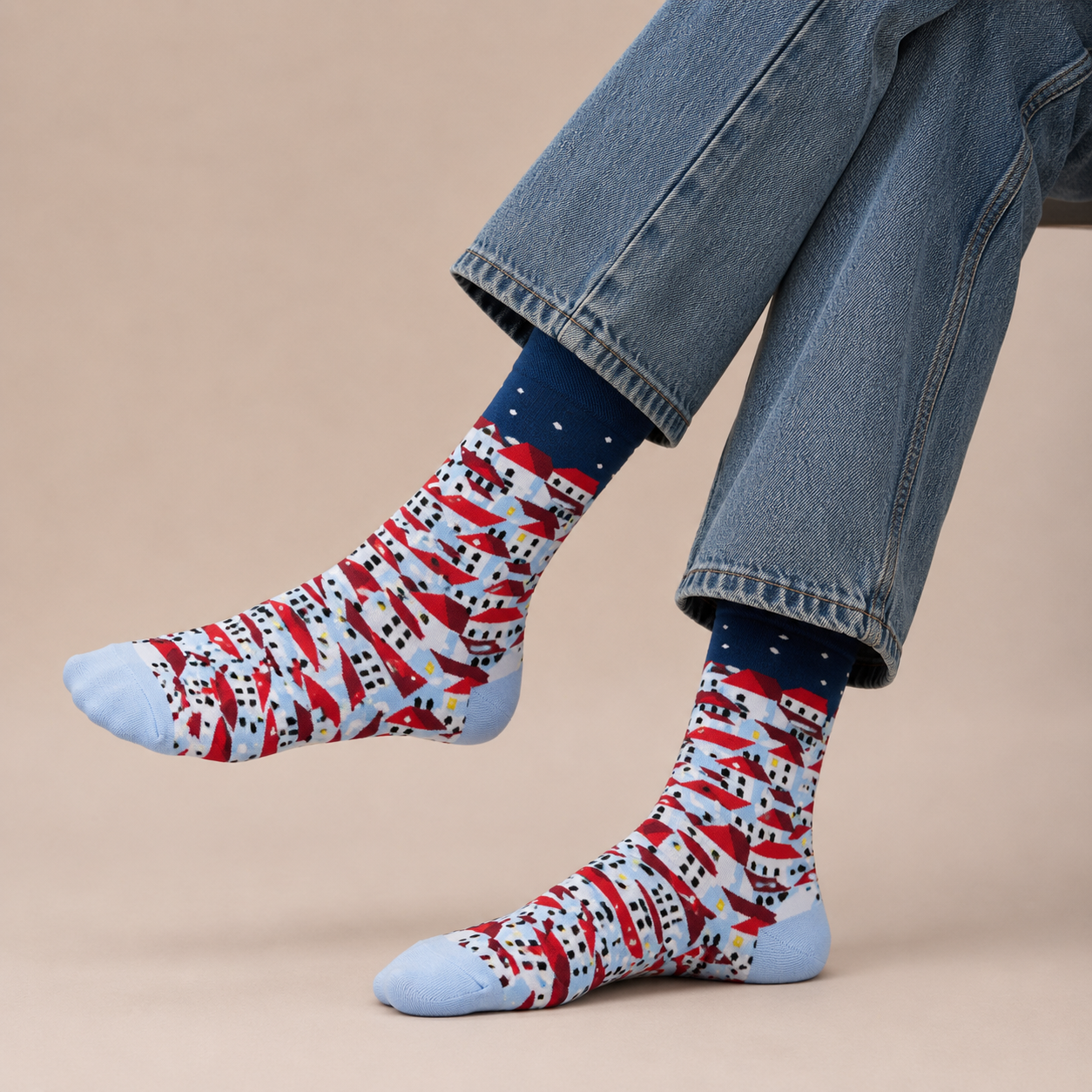 Snow Village Socks