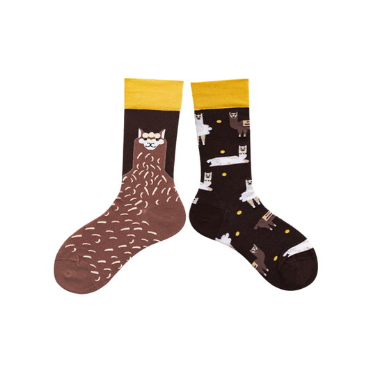 Happy Alpaca Odd Pair Socks