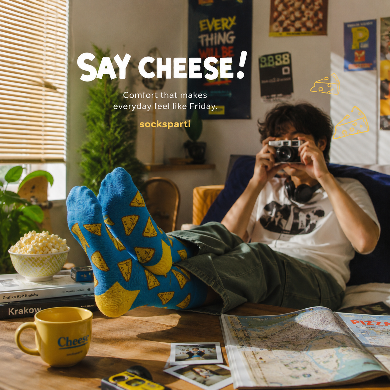 Cheesy Mood Socks